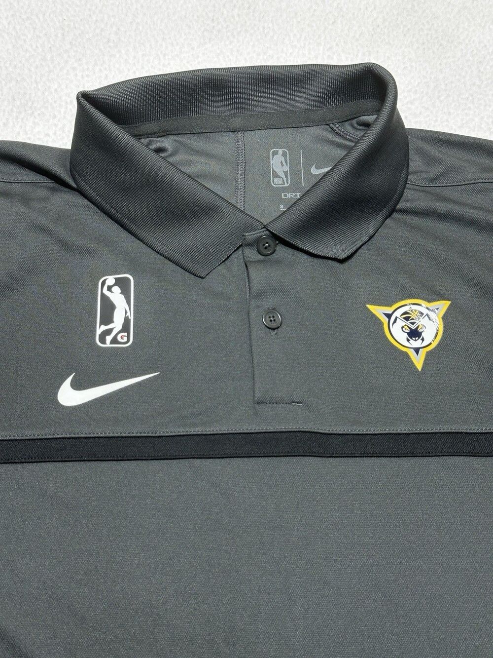 Indiana Mad Ants Nike Polo Golf Shirt Mens Small Grey NBA G League Logo NWT New